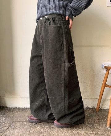 Tokoda Corduroy Brushed Patch Adjust Cargo Pants